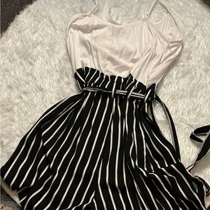Black & white summer romper